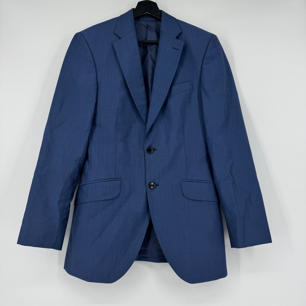 Charles Tyrwhitt Vitale Barberis Canonico Mens Blue Slim Suit Jacket Blazer 36R